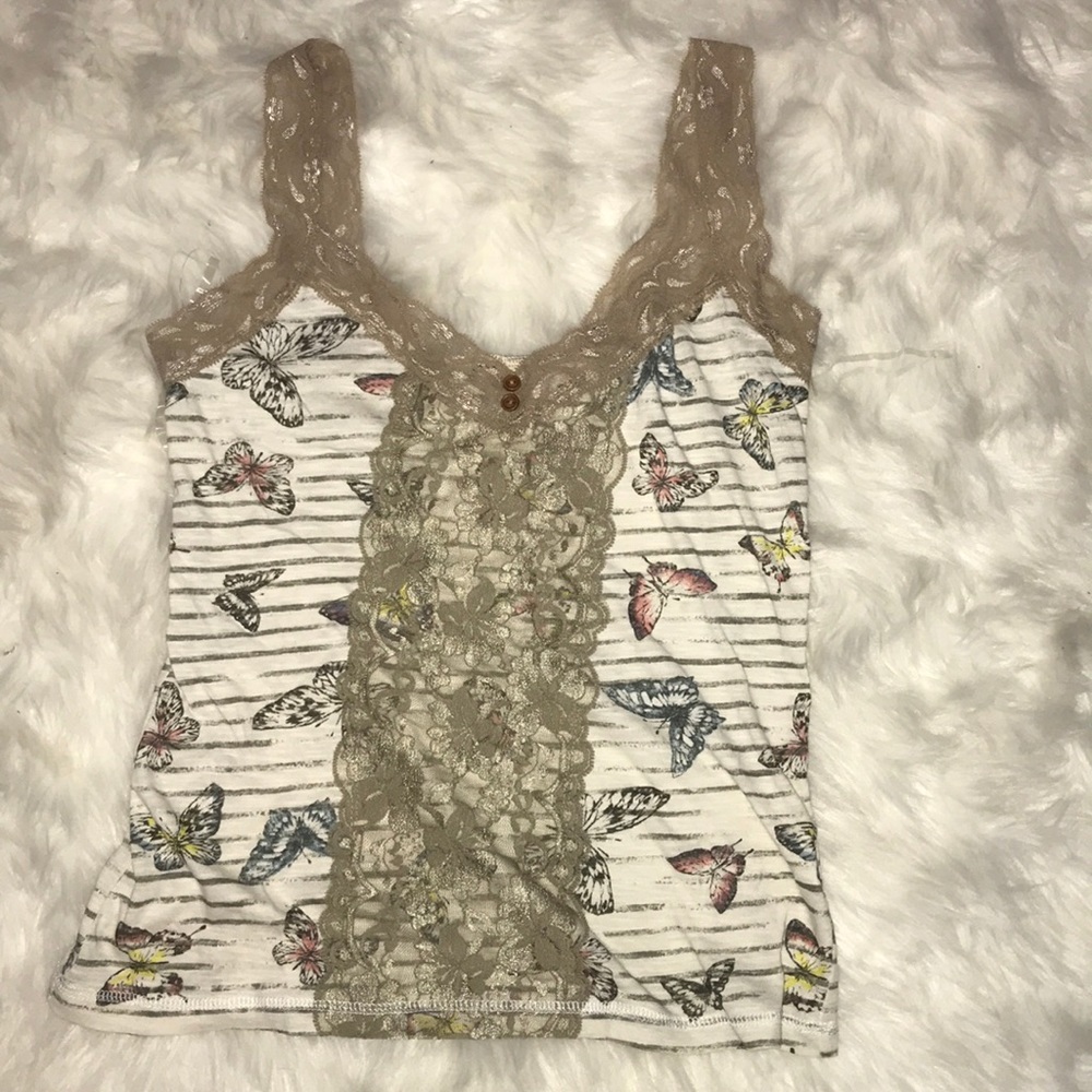 Rewind Butterfly Print tank top